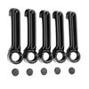 Black Chrome Car Door Handle Insert Cover Tailgate Handle Replacement Kit for Jeep Wrangler JK JKU Liberty 2007-2018 (Color: Black)