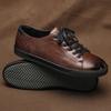 Comfortable Men Sneakers  Fashionable Men's Leather Casual Shoes