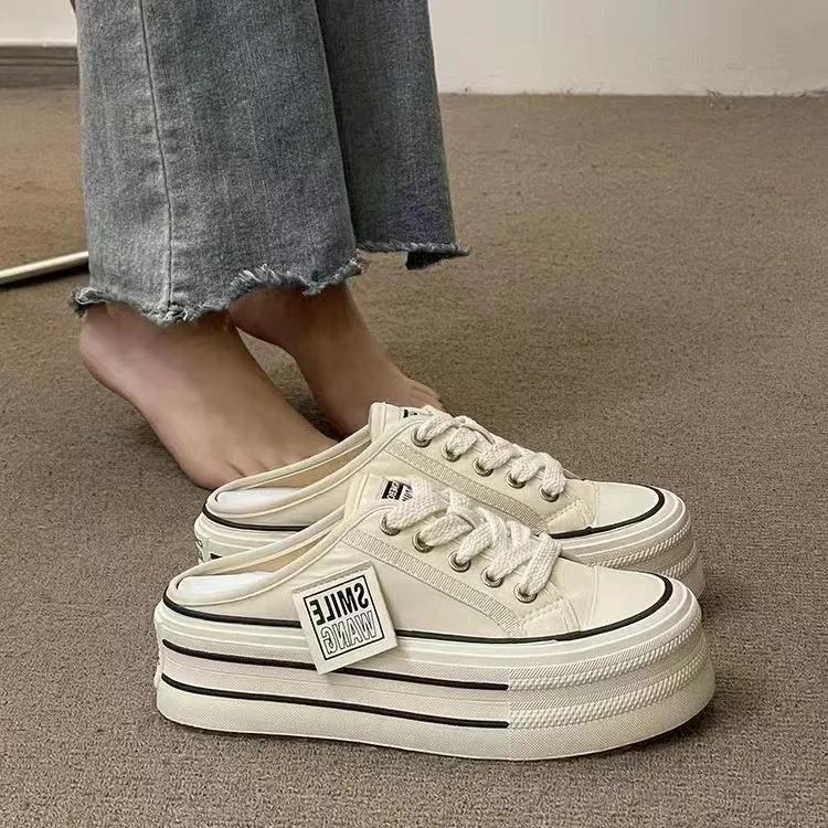 Sommer Neue Mode Lässige Canvas High-Heel Damen Hausschuhe, Bequeme Zehen-Zehen Keilabsatz Sexy Damen Schuhe