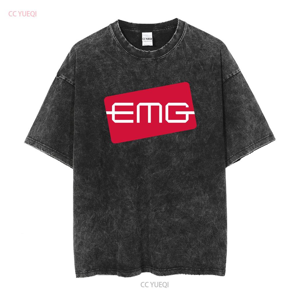 EMG Pickups Guitars Logo Mens Black T Shirt Size S to 3XL vintage Washed homme Stylish Soft Slightly graphic Stretched Unisex