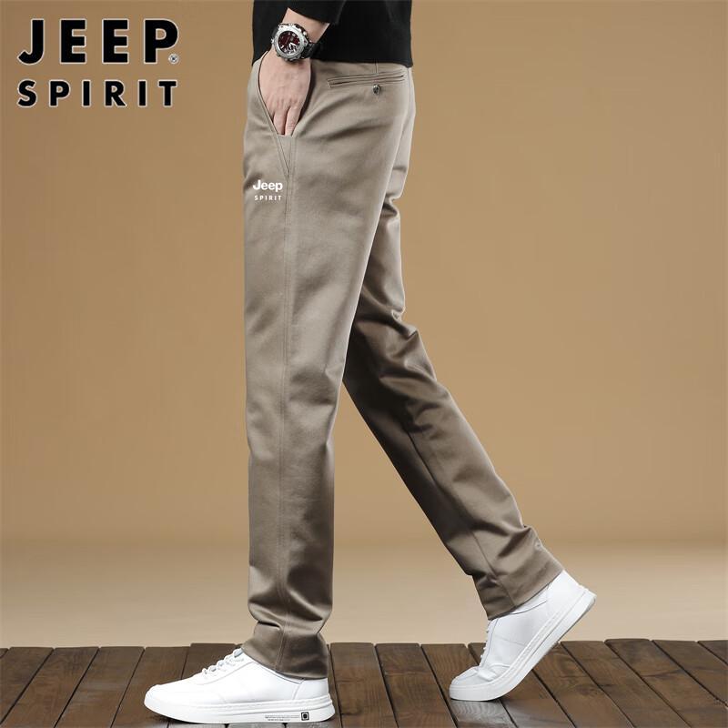 

JEEP SPIRIT Men s Business Casual Straight-Fit Pants 32