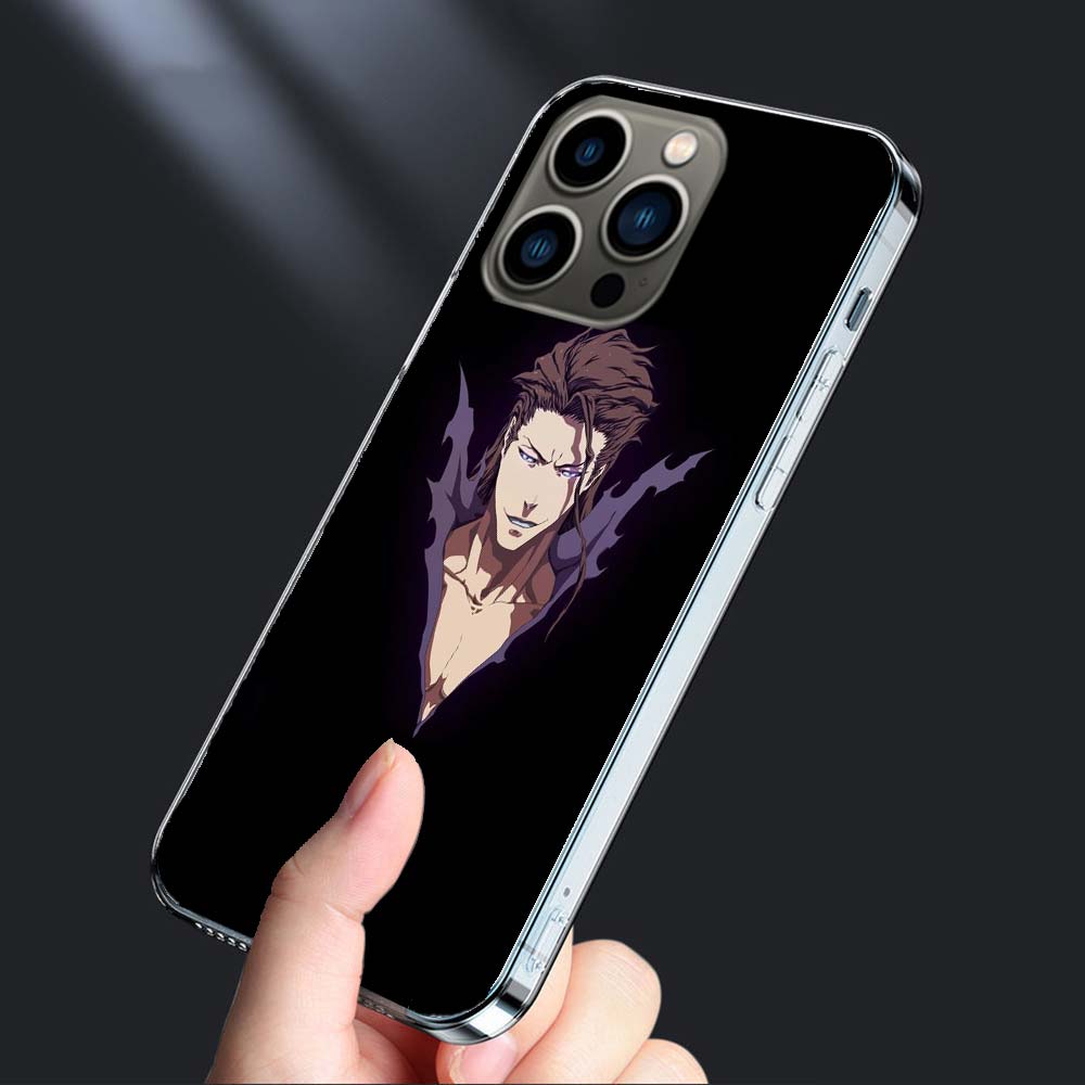 Bleach Aizen Sousuke Phone Case For Iphone 16E 15 Pro 14 Plus 17E 16 17 Pro Max Air 11 12 13 Mini Shockproof Capa Cute Cover