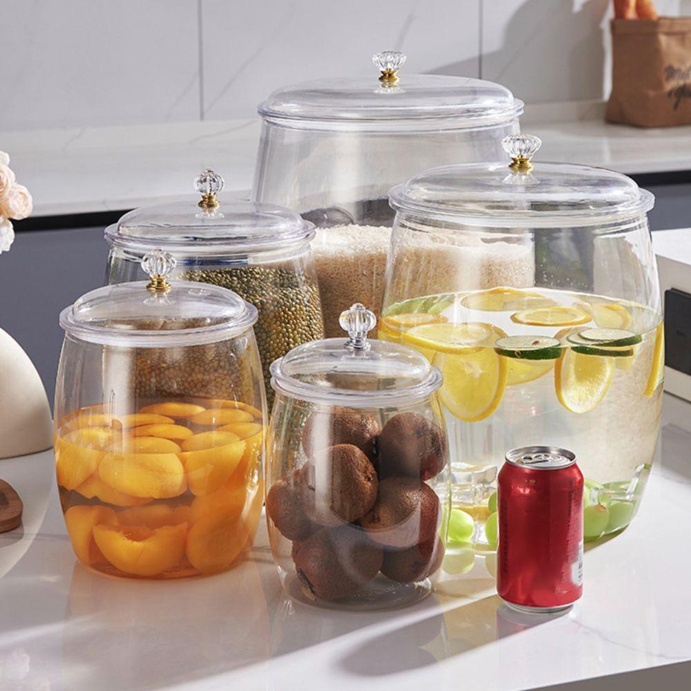 With Lid Grains Storage Box Sealed Food Storage Canister Cereals Storage Jar  Cookie