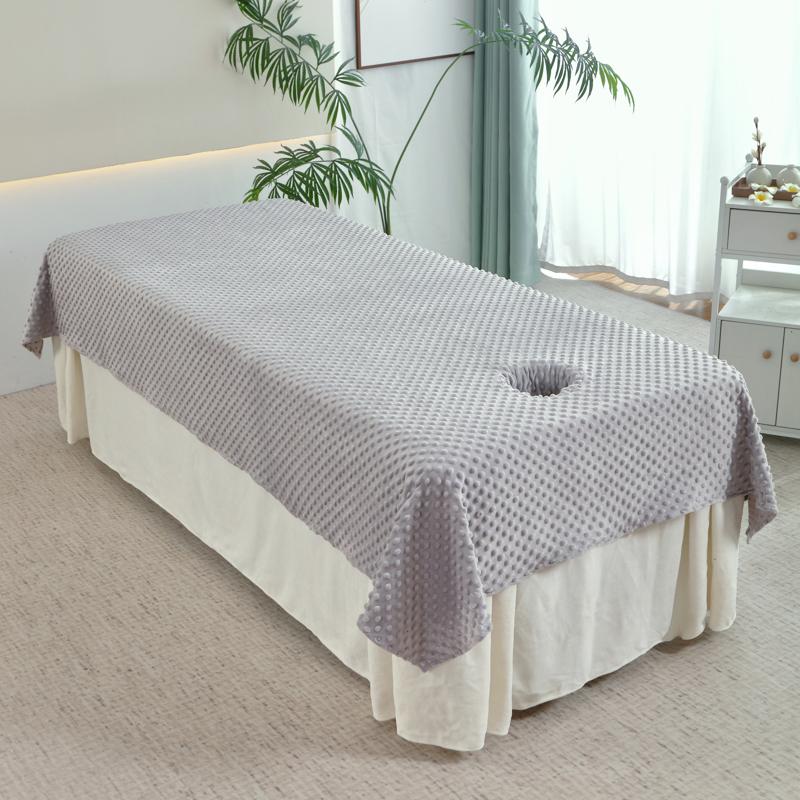 Luxury Warm Soft Velvet Bean Bed Sheet For Beauty Salon Bed Covers Cosmetic Massage Spa Bed Table Cover With / Without Hole