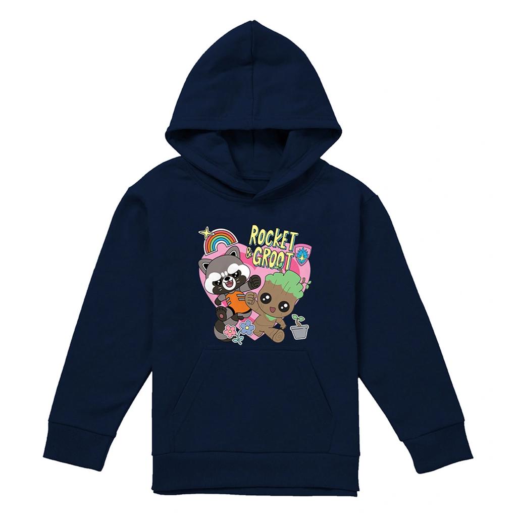 Guardians Of The Galaxy Childrens/Kids BFF Rocket & Groot Pull Over Hoodie
