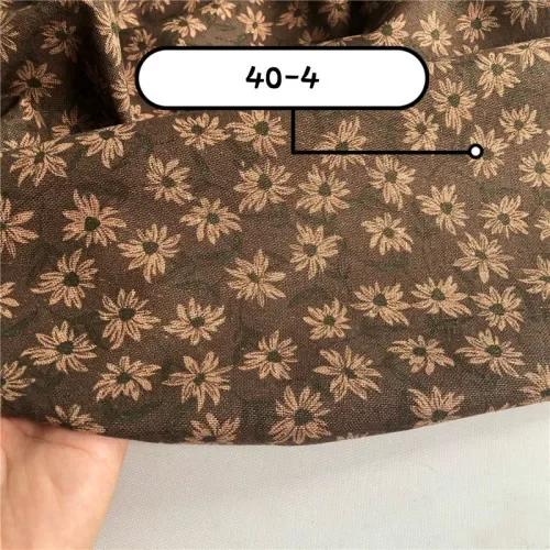 145x50/100cm Cotton Linen Small Floral Printed Fabric For Women's Clothing, Decorative Fabric DIY Handmade Sewing Cloth TJ20270