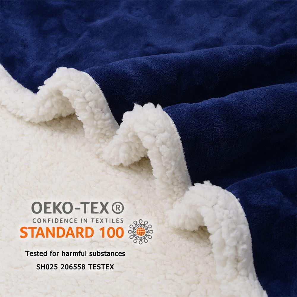 Pet Waterproof Sherpa Blanket - Paw Print Design, All-Season Warmth