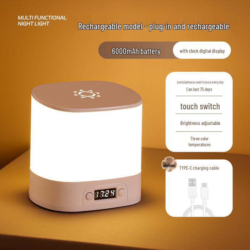 Rechargeable Touch Night Light with Remote - Eye Protection Table Lamp for Postpartum Baby Feeding & Bedroom Sleep