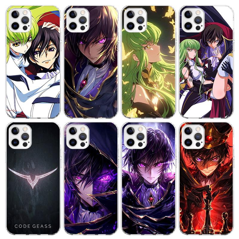 Code Geass Anime Phone Case For iPhone 17 Air 11 13 Mini 14 15 Plus 16 12 Pro Max 16E SE 7 8 Pattern Soft TPU Back Cover 17 Air