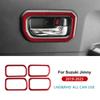 Real Soft Carbon Fiber Door Inner Handle Frame Trim for Suzuki Jimny LHD RHD 2019 2020 2021-2025 Interior Sticker Accessories