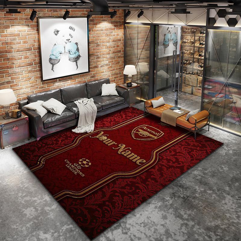 Arsenal F Custom Name Carpet Rug For Living Room Bedroom Home Sofa Decoration Kids Play Nonslip Floor Mat