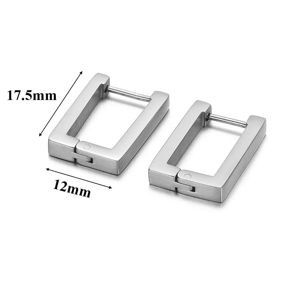 Edelstahl Creolen Dreieck Unisex Punk Rock Ohr Quadratisches Ohrring Geschenk Hiphop Geschenk Huggie Modeschmuck Großhandel