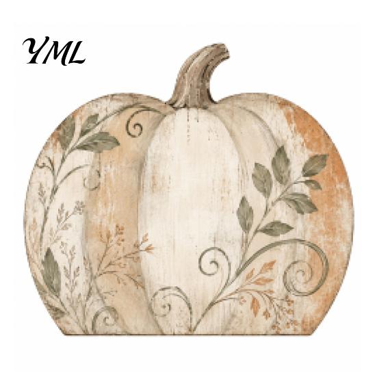 Desktop Decorative Wood Signs Thanksgiving Fall Pumpkin Table Decoration, Rustic Block Wooden Sign, Autumn Vintage Centerpiece Farmhouse Tabletop for