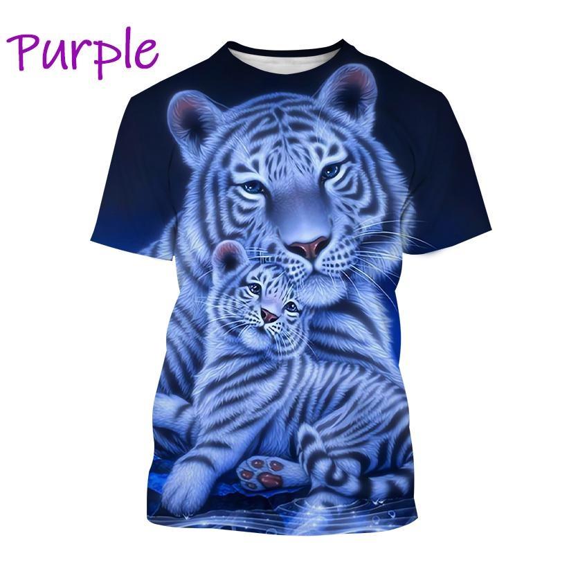 Animal White Tiger 3d Print Summer Men/Women O-Neck T-shirt Casual Short Sleeve Oversized T Shirt Fashion Tops Unisex Clothing