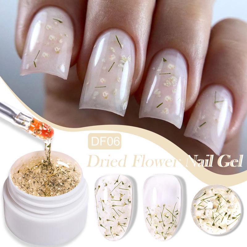 LILY'CUTE Fairy Sparkle Dried Flower Gel Nail Polish
