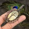 Fossil Coral Handmade Copper Wire Wrap Jewelry Pendant 3.07" Z3Y23
