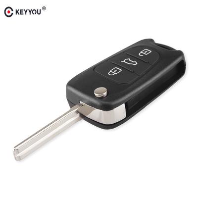 Replacement Remote Car Key Shell 3 Buttons Flip Blank Case Cover Fit For Kia K2 K5