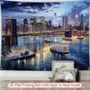 Brooklyn Bridge NYC Night View Tapestry Cityscape Wall Decor for Bedroom