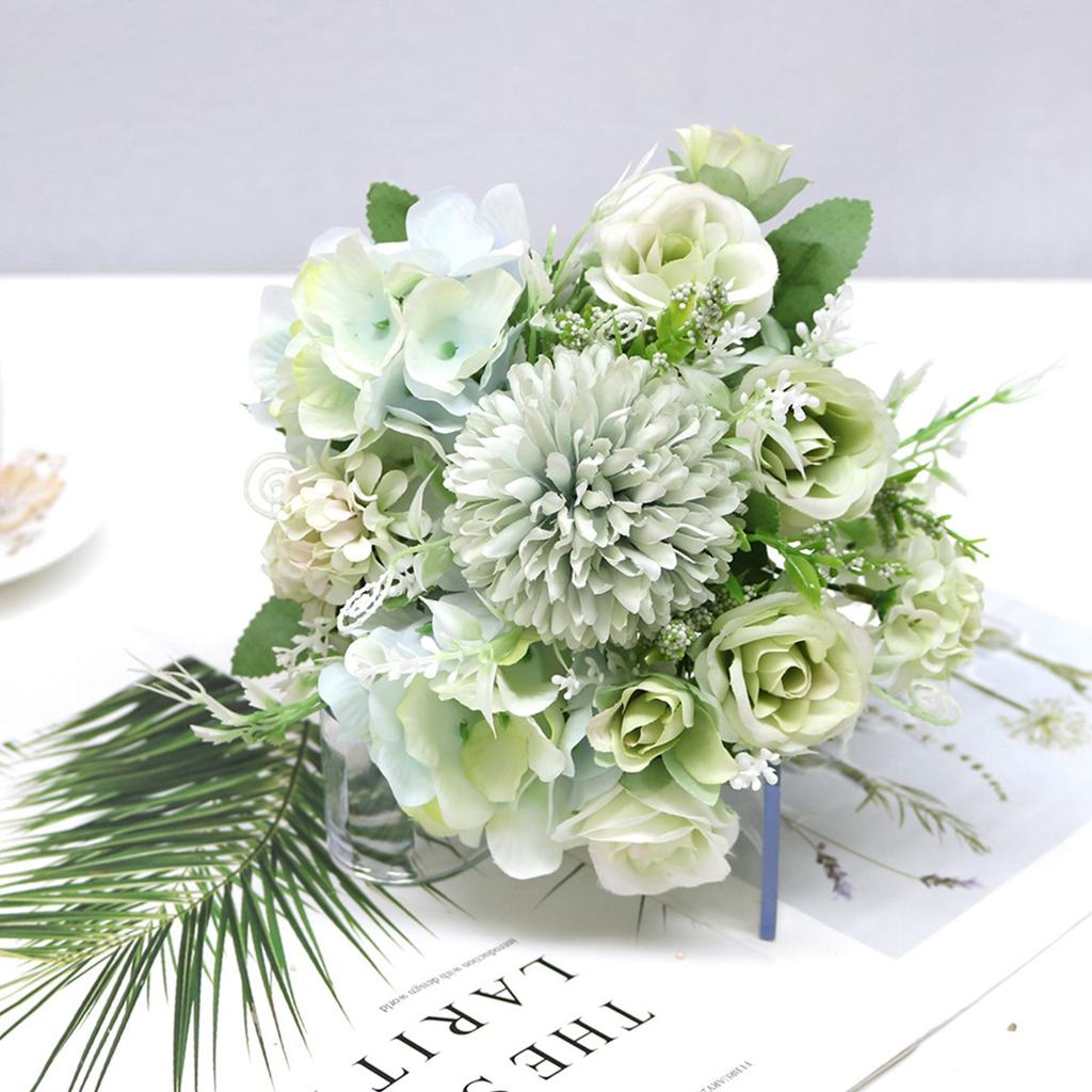 Fake Flower Ball Vivid Details Long Lasting Silk Simulation Flower Ball Arrangement Bouquet for