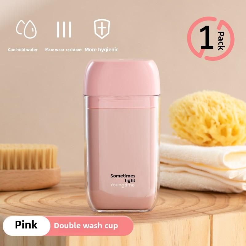 

Time Travel Toiletry Cup Set: Couple toothbrush & gargle cup set w/double cups + holder. Home/hotel use, ideal for daily oral светло-зеленый