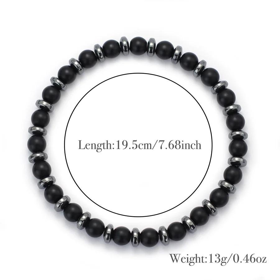 New Handmade Man Stone Bracelet With Birthstone 6mm Tiger Eyes Lava Hematite Healing Braslet Boyfriend Wrist Accessories Joias