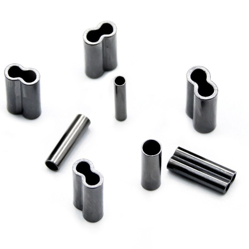 For Fishing Line Wire Crimps Sleeves Fishing Copper Sleeves Double Barrel Tube Fishing Fix Tube
