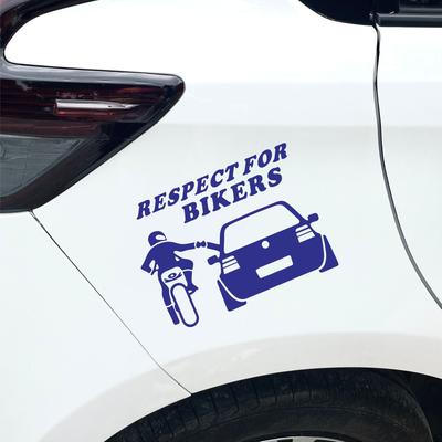 Respekt für Biker Motorrad Respekt Ritter Auto Heckscheibe Kratz Dekorative Aufkleber