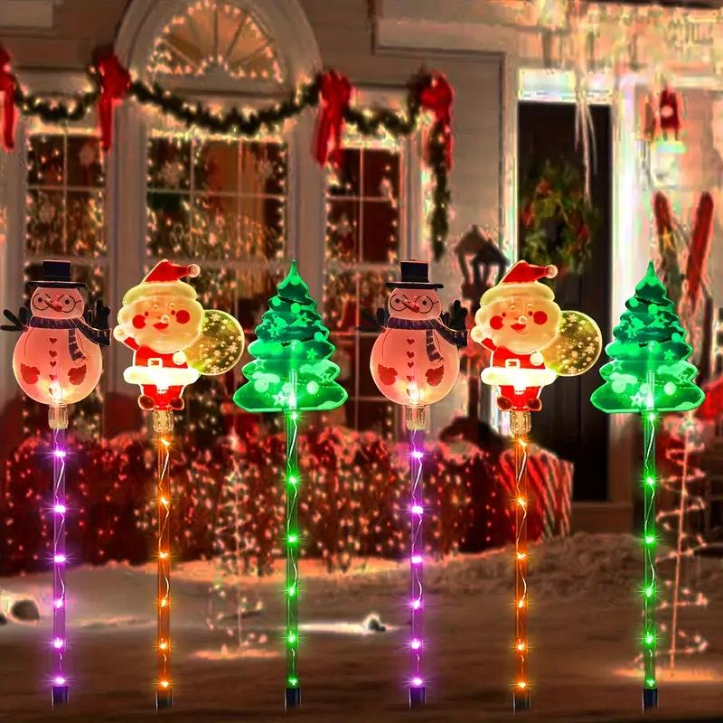 Solar-Powered Snowman Light: Acrylic Lawn Decoration for a Festive Christmas Atmosphere