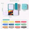 12/24 Colors Portable Travel Watercolor Palette With Waterbox Mini Paint Box Sketchbook Water Brush Student Outing Art Supplies