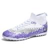 Foreign trade football shoes men's high-top youth student competition training shoes large size outdoor spike training shoes men