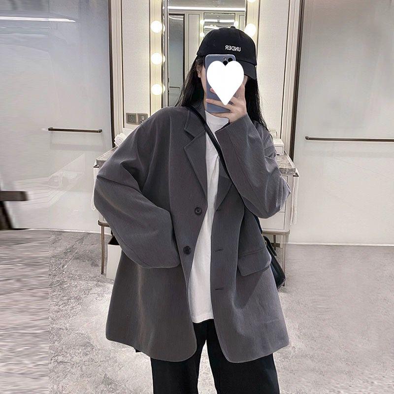 2021 Women's Autumn Loose Fit Korean Style Casual Suit Jacket