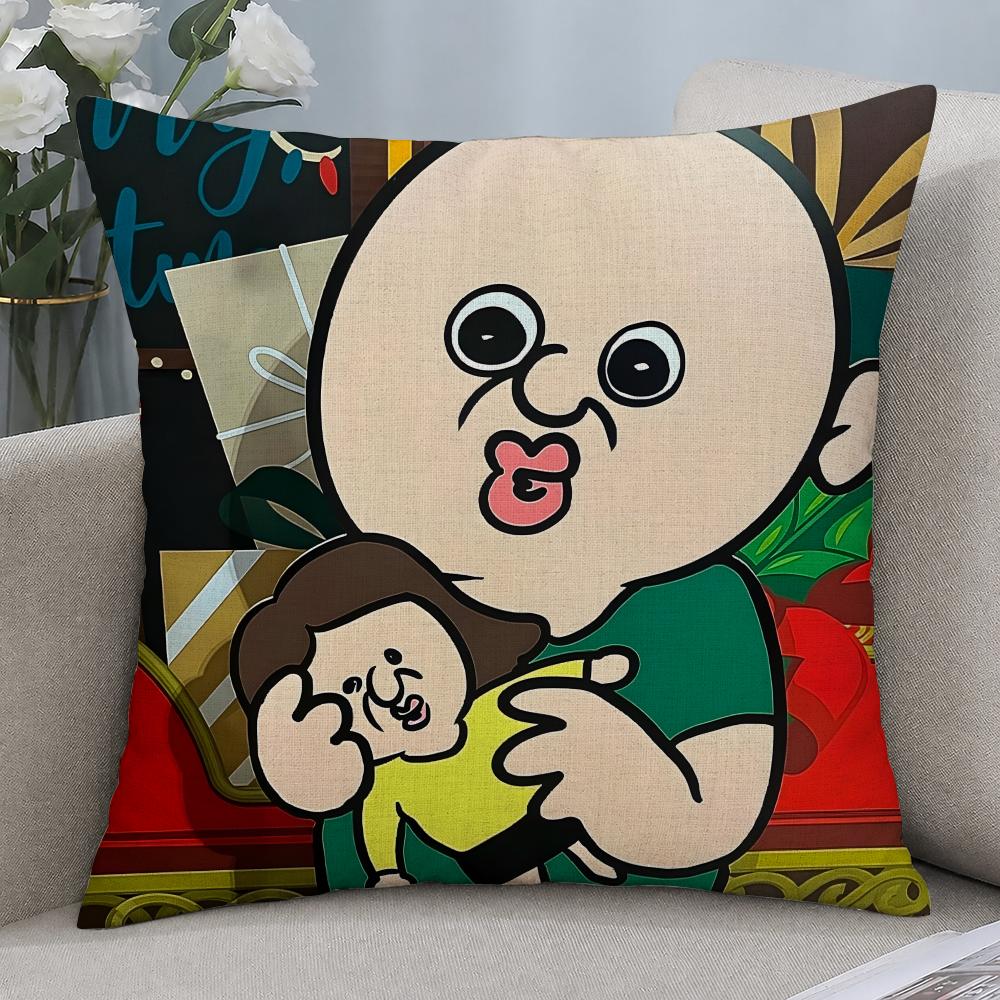Cartoon BBANGBBANGs Diary Cushion Cover Cushion Covers Natural Linen Breathable Sofa Bedroom Decor Pillowcase