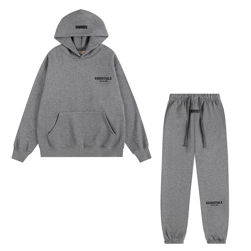 Mens Hooded Oversized Cotton Sweatshirt With Flocked Letter Print Warm Lined Casual Pullover