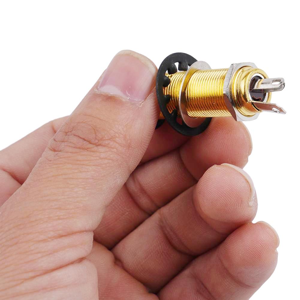 Electric Guitar Bass Parts 6.35mm Stereo Output Input 1/4 Inch Socket Plug