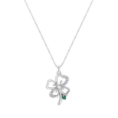 [Four-Leaf Clover/Happiness] May Your Day Be Filled with Good Luck. 92.5 Silver Necklace.
