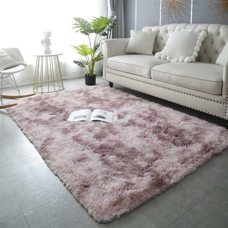 Plush Carpet Bedside Carpet Living Room Fully Covered Large Area Carpet Homestay Mat