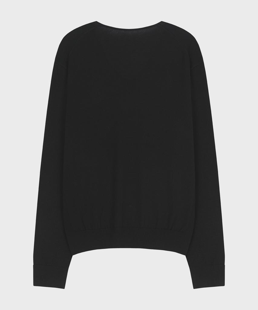 NOIRER Silky Round Neck Knit (Black)