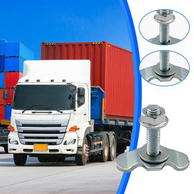 L Track Stud L-Track Double Lug Threaded Stud Nut Fitting Tie Down Mounting Bolts 4 Pieces Tie Down Hardware For Automotive RV