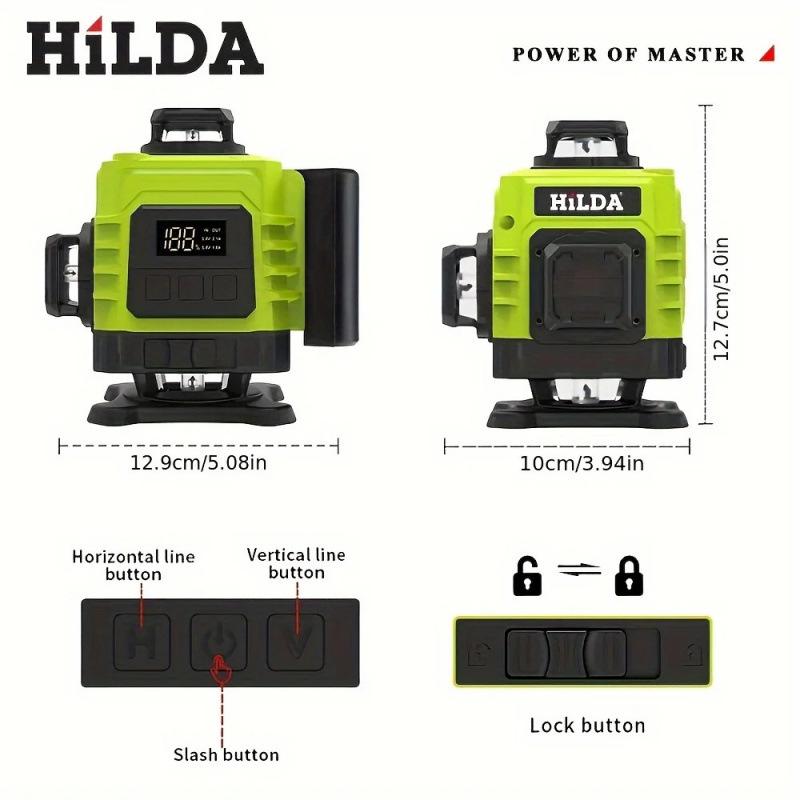 High-Precision 16-Line Green Laser Level: Wall & Floor Mountable Infrared Water Level Instrument