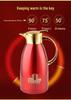 Red Stainless Steel Thermos Flask Set - Wedding Dowry Hot Water Bottles (Pair)