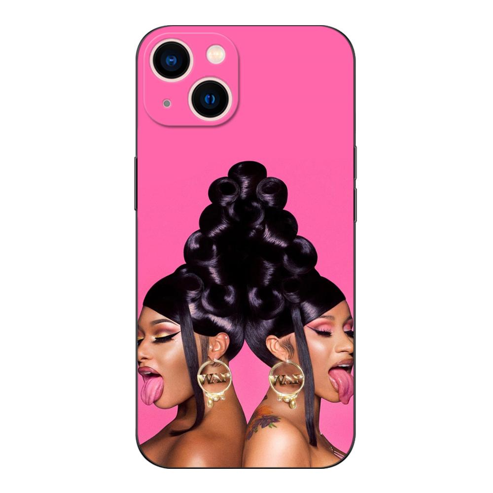 Black Tpu Case For OPPO Reno 6 5 3 4 4Z 4F SE 5F 5Z PRO PLUS Lite 6 6z  4G 5G Cardi-B