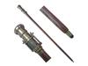 Compass Walking Cane with Brass Telescope Handle Vintage Foldable Wooden Steampunk Victorian Stick