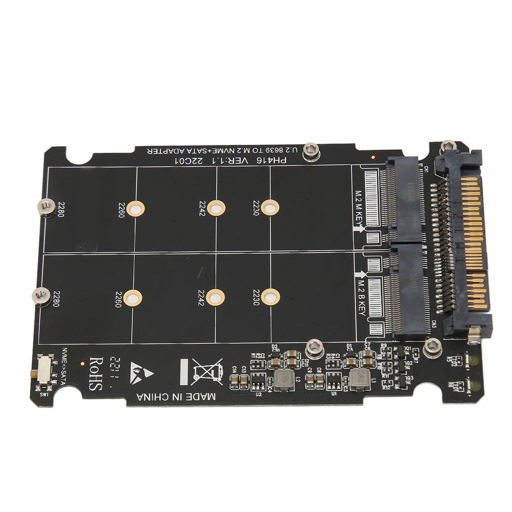 NVME U.2 To Combo NGFF M.2 SATA PCIe SSD Adapter 40Gbps Stable Operation SFF8639 SSD Adapter for