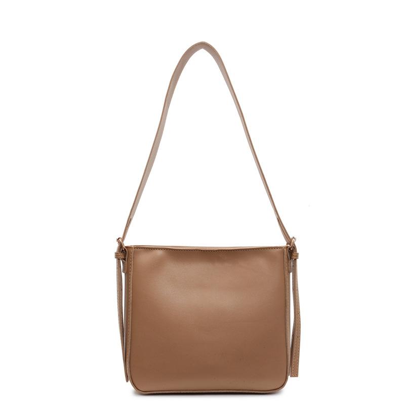 

Текстура кэжуал ретро новый простой тренд линия мода сумка-ведро широкий плечевой ремень на одно плечо кроссбоди маленькая квадратная сумка хаки