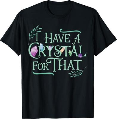 Humorous Chakra Energy Healing T-Shirt with Crystals and Witchy Quote