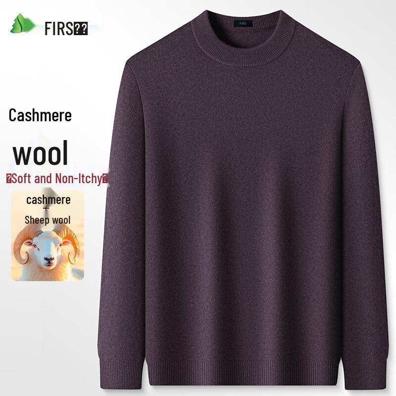 Men's Round Neck Cashmere Blend Sweater