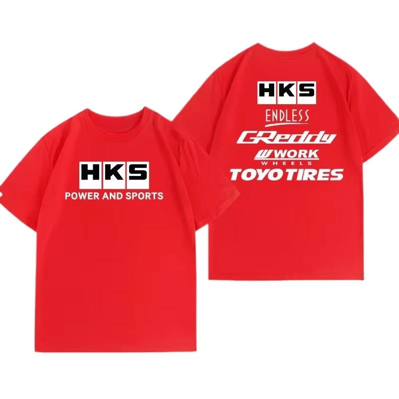 Japan JDM Modified Car HKS ENDLESS Work Pure Tshirt Men Women Short Sleeve Big Size Crewneck Top Man Tees Unisex