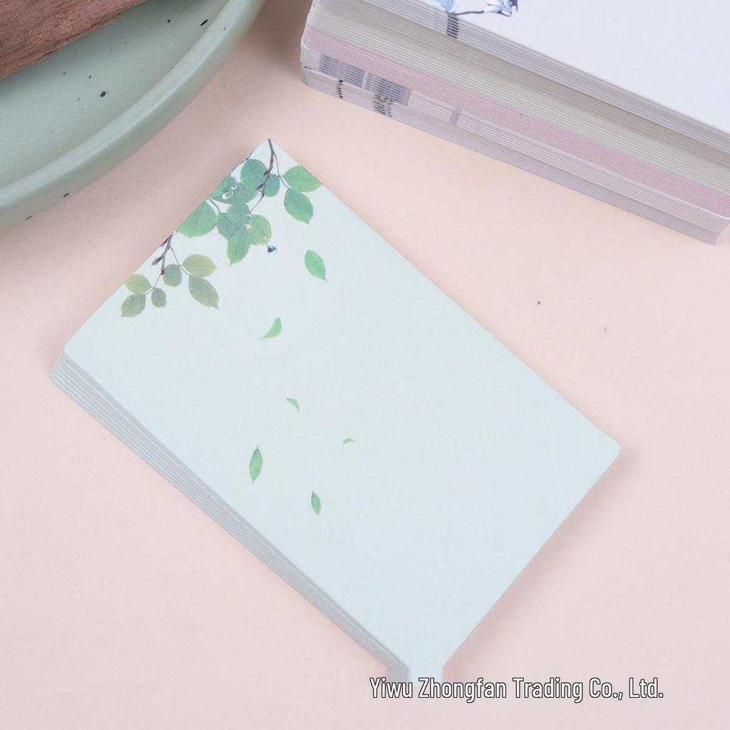 Marcadores de Livro em Branco DIY Estilo Chinês e Cartões com Grafite Pintados à Mão com Notas Adesivas (20 folhas)
