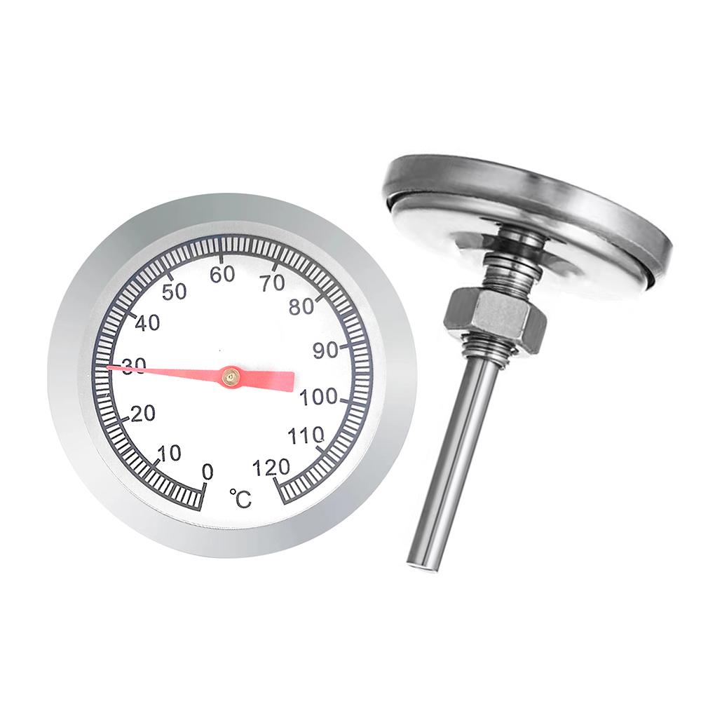 0-120 Degrees Celsius Pizza Oven Thermometer Stainless Steel Outdoor Indoor Grill Barbecue Stove Thermograph Food Cooking