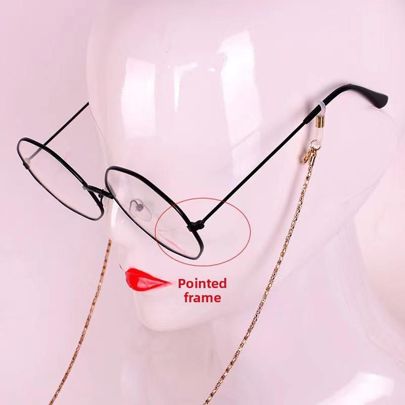 

Ike Vtuber Eveland Cosplay Glasses With Chain Role Play Fashion Fans Trendy Gift Pointed Corner Frame